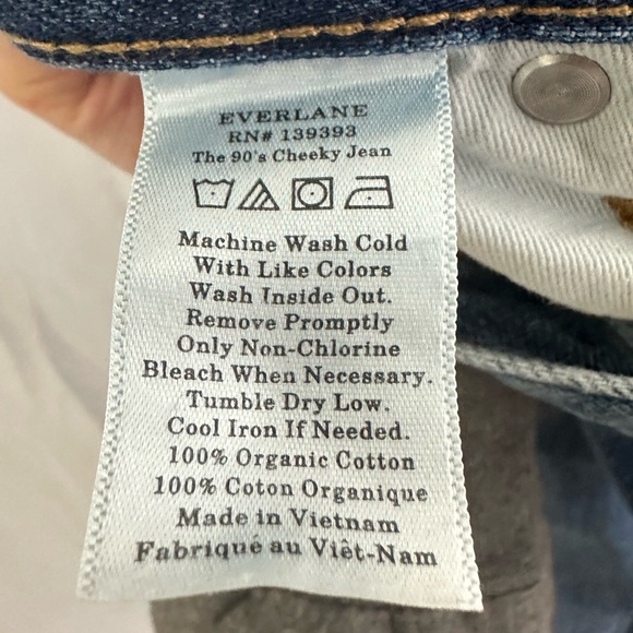 Everlane 90's Cheeky High Waisted Straight Leg Jeans Womens Size Waist 30 - Picture 6 of 6